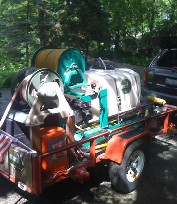 Photo of our termite control / power sprayer rig